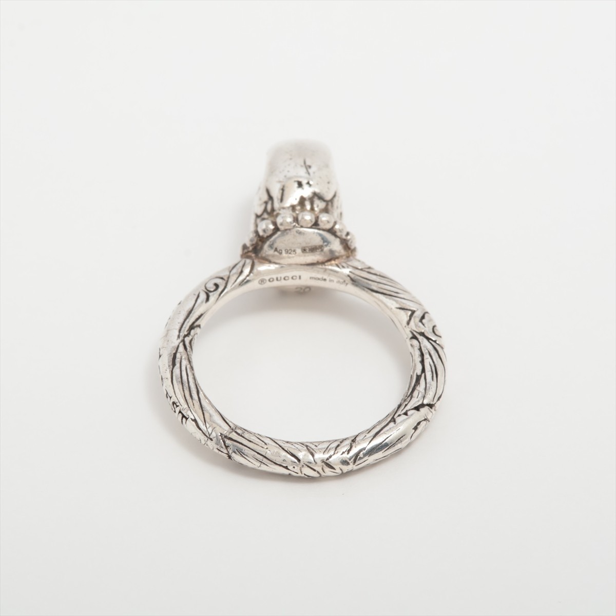 Authentic GUCCI Anger Forest Eagle Head Silver Ri… - image 2