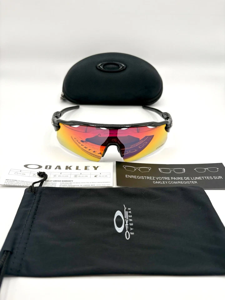 NUEVO marco negro pulido Oakley RADAR EV PATH OO9208 con lente Prizm Red. ¡DE MODA! Foto 2 de 4