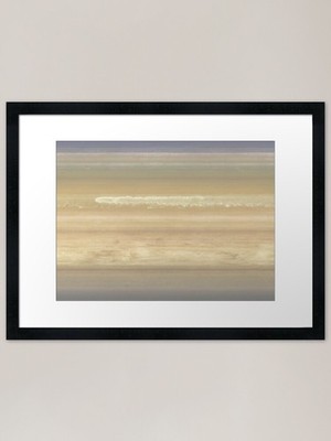 Saturn Wolken - Planet Oberfläche Text gerahmt Wandbild Poster Leinwanddruck Bild