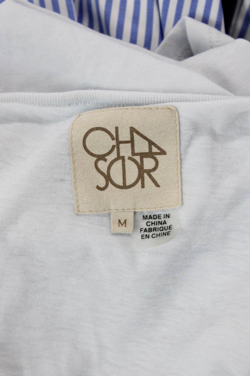 Chaser Womens Basic Light Blue Round Neck Short S… - image 6