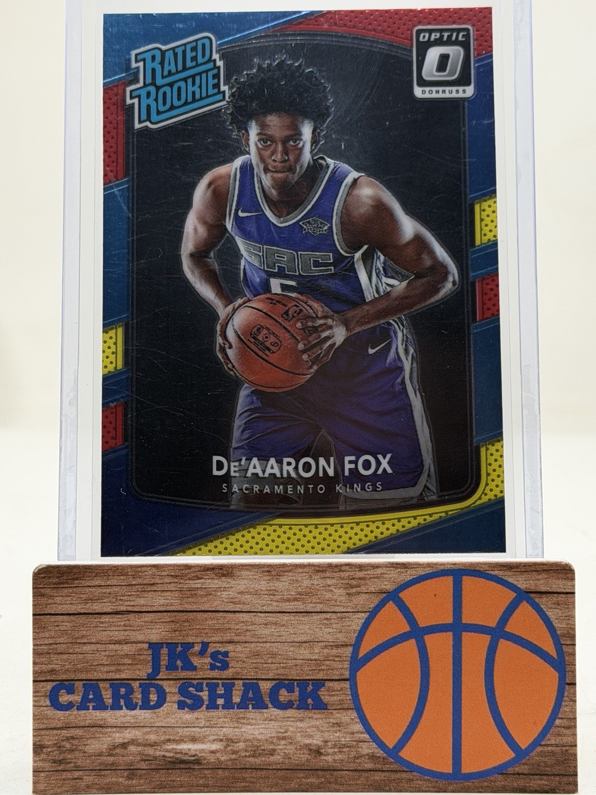 2017-18 Panini Donruss Optic De’Aaron Fox Rated Rookie Red And Yellow #196