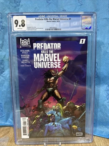 PREDATOR KILLS THE MARVEL UNIVERSE #1 (2025) Graded Cgc 9.8 Spider-man Percy