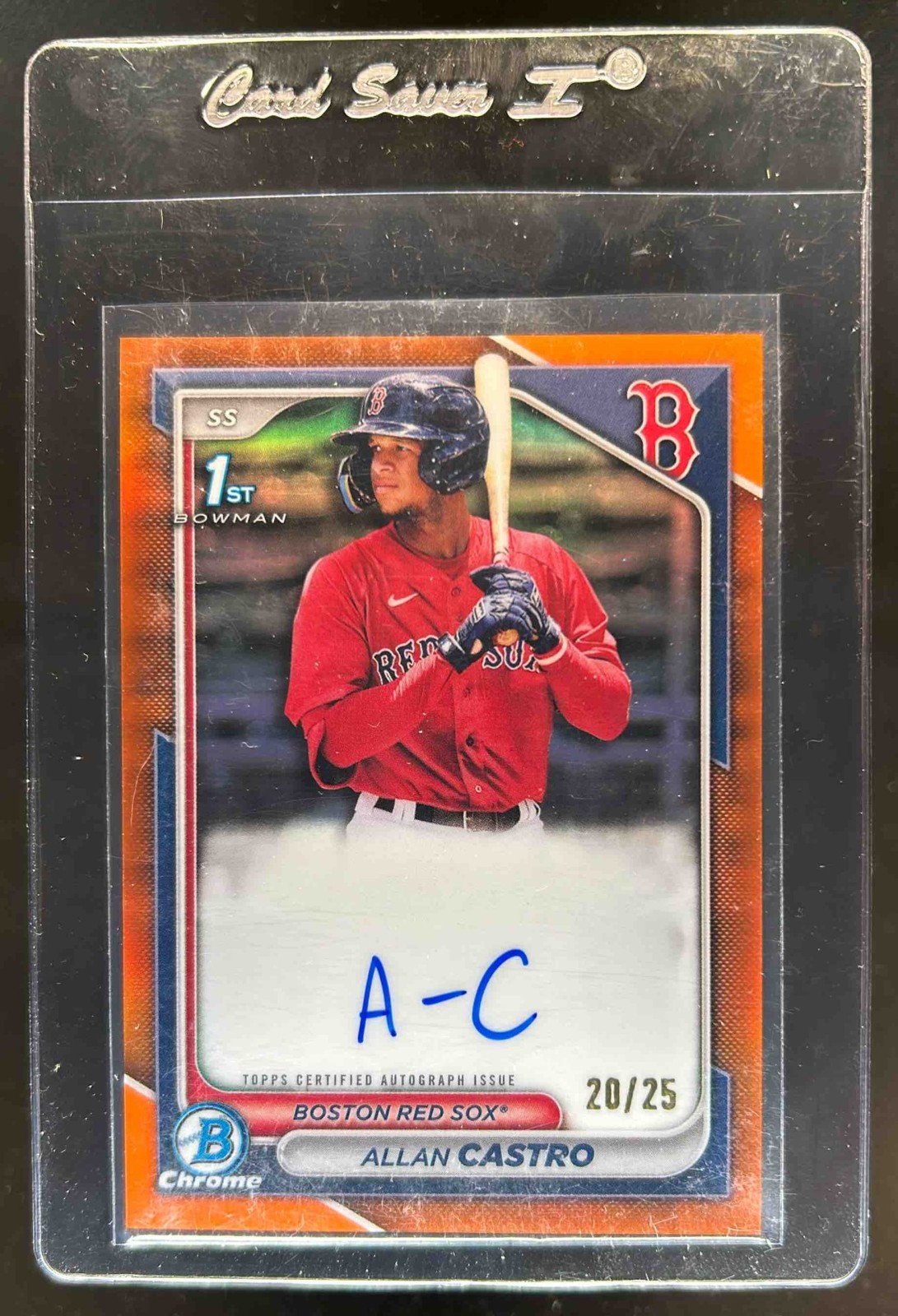 2024 Bowman Allan Castro Chrome Auto Orange Refractor 1st #20/25