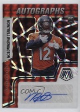 2022 Panini Mosaic Rookie Red Prizm Montrell Washington #RAM-MOW Auto 18oq