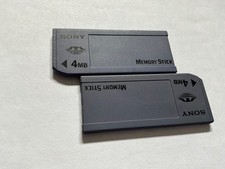 2pcs 4mb Sony full-size Non PRO memory stick Older Sony cameras,Voice Rec.