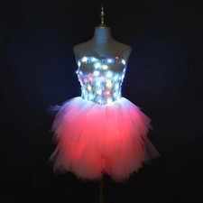 Color LED Dress Fashion Luminous Clothing Ballet LED Short Skirt Costume Glowing