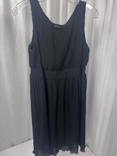 Lane Bryant Black Dress Sleeveless Size 16 Pre-Owned EUC Ruffle Skirt Lined