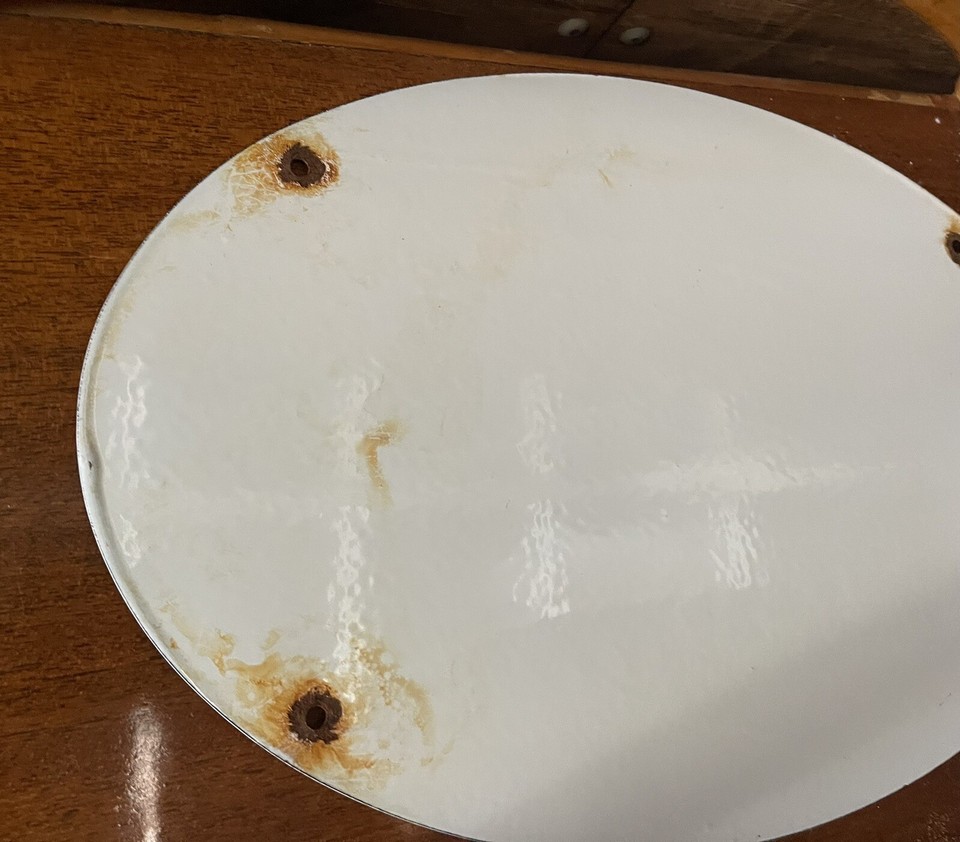 FORD PORCELAIN VINTAGE 1958 SIGN AUTO PARTS DEALER SALES SERVICE