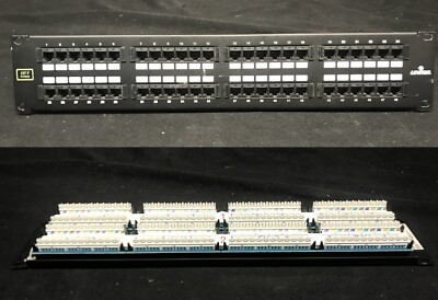 Leviton 48-Port Cat 5 Universal Patch Panel T568A/B 59484-U48