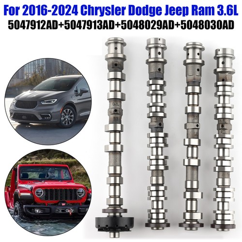 Right+Left Intake &Exhaust Camshaft OEM For 2016-24 Chrysler Dodge Jeep Ram 3.6L - Picture 4 of 95