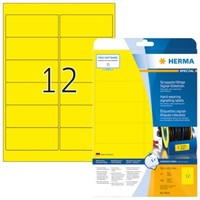 Herma 8029 Signal-Etiketten StrapazierfäHig A4 99,1X42,3 Mm Gelb Stark Haftend F