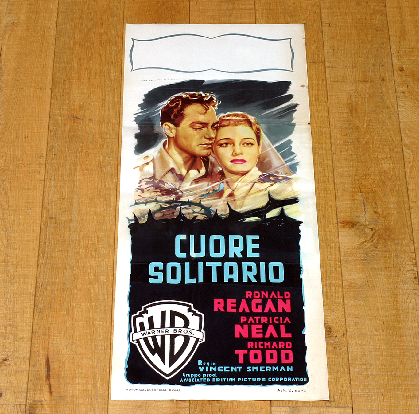 Locandina originale film Cuore solitario (1950) - Regia di Vincent Sherman