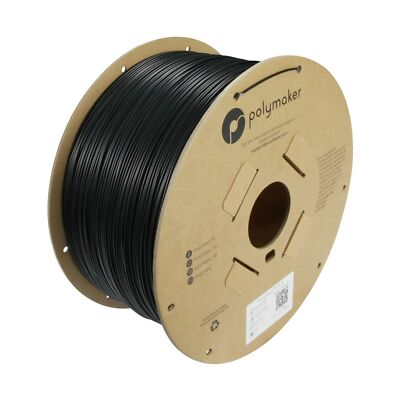 Polymaker 3kg Tough PLA 3D Printer Filament 1.75mm, Black PLA Filament - Poly...