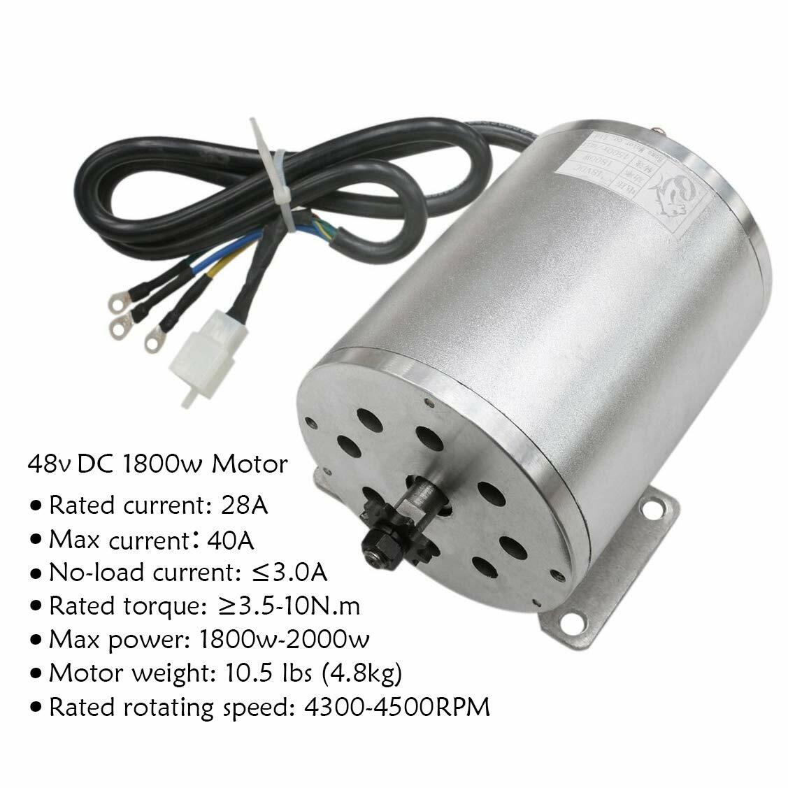 48V 1800W Brushless Electric Motor Kit Controller Pit Dirt Bike Go Kart Cart ATV