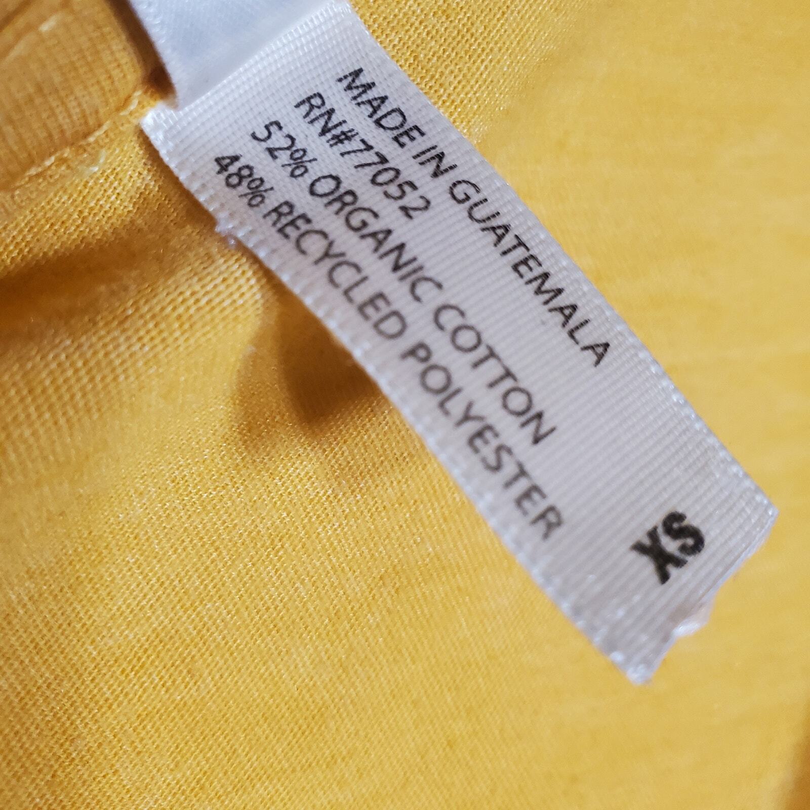 Threads 4 Thought Solid Yellow Long Sleeve V-Neck… - image 4
