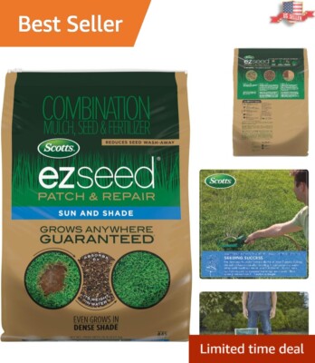 EZ Seed Sun and Shade - Complete Grass Seeding Kit for Bare Spots, 20 lb Pack