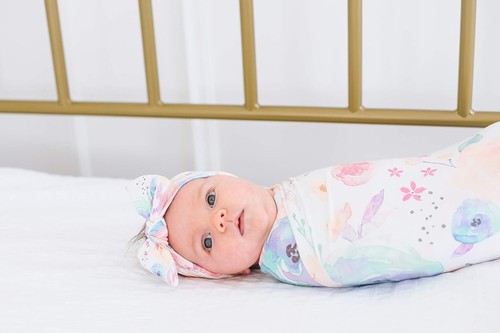 Copper Pearl Baby stretchy soft knitted headband bow Multiple colours. - Picture 12 of 73
