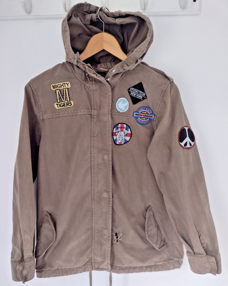 Khaki Topshop Cargo Jacket Khaki Topshop Quilted Coat Topshop