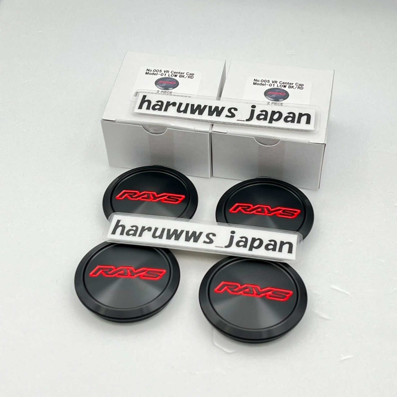 Set Of 4 Rays Diamond Black / Dark Gunmetal Center Caps | Fits ZE40, TE37 Saga, CE28N, RE30 Wheels