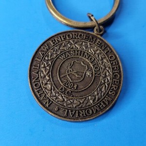 Washington DC Keychain 2003 National Law Enforcement Officers Memorial Key Ring