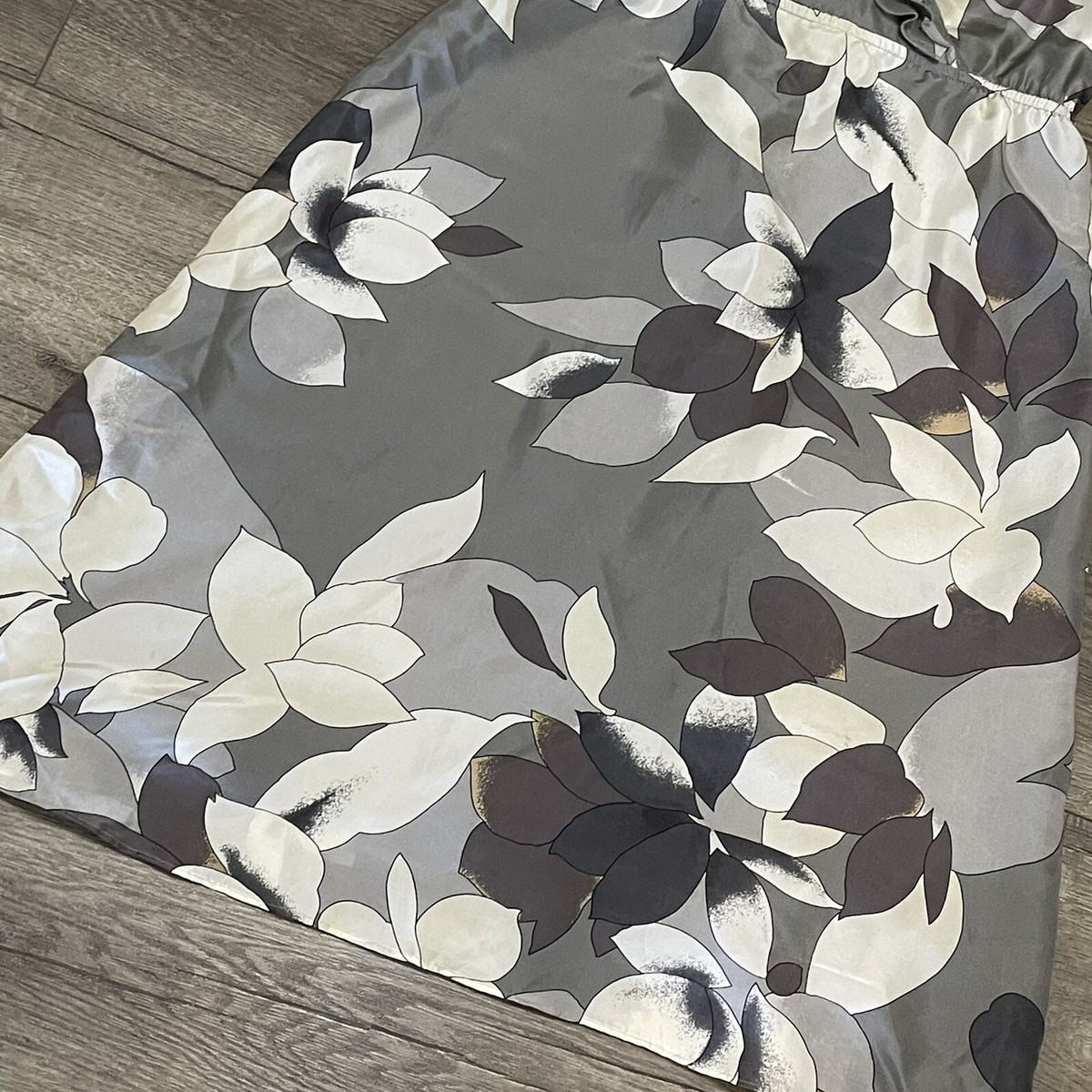 Old Navy Women Gray Floral 100% Silk Dress Size Small Fully Lined NWT | eBay