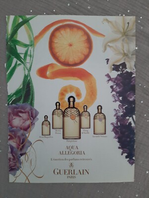 Perfume Paper Advertising. 2000 Guerlain Aqua Allegoria - Perfume Ad 