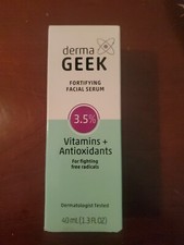 NEW Derma Geek Fortifying Facial Serum 3.5 Vitamins Antioxidants SEALED