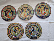 5 Weihnachtsteller, Rosenthal, Design Björn Wiinblad, 1972-75 und 1977