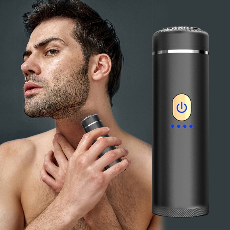 Mini Shaver USB Rechargeable Pocket Sized Portable Electric Shaver Razor ，black