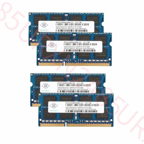 32GB 16GB 8GB 1600MHz DDR3L PC3L-12800 SODIMM 204Pin Laptop Memory NANYA LOT BT - Picture 5 of 15