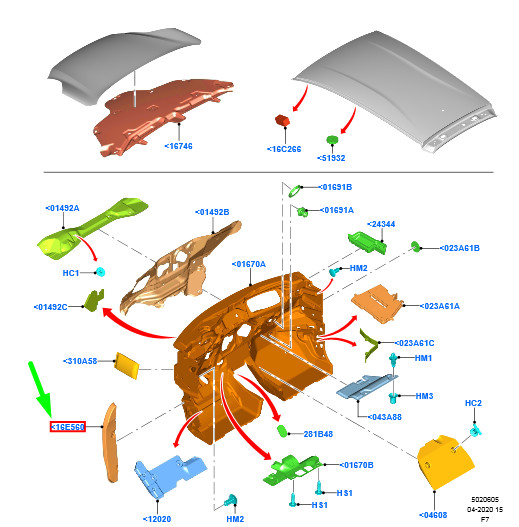 FORD PUMA MK2 Front Left Fender Insulator 2404405 NEW GENUINE | eBay 