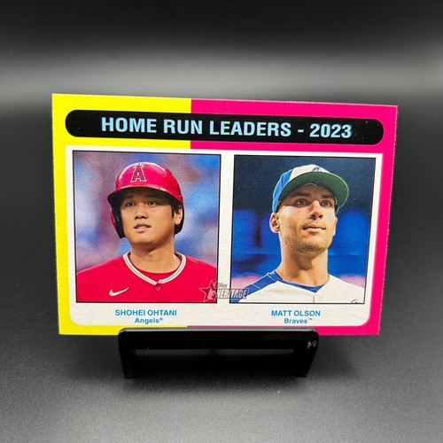 2024 Topps Heritage #307 Home Run Leaders Shohei Ohtani Matt Olson