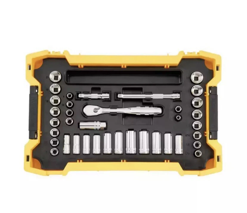 NEW DEWALT DWMT45400 37 Pc 3/8 Drive Socket Set w/ Toughsystem Tray Fast Ship - Image 3 of 4