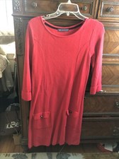 M&S COLLECTION RED SWEATER DRESS SIZE 8 UK 12