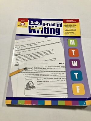Daily 6-Trait Writing  5th Grade 5 Workbook Homeschool School Supplies Evan Moor