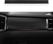 Real Carbon Fiber Co-pilot Dashboard Trim Panel Overlay Cover Fits 15-23 Ranger