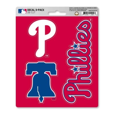 Philadelphia Phillies MLB Die-Cut Decal Sticker Set / 3 Pack *Fanmats
