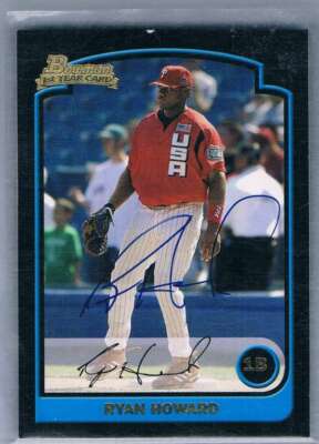Ryan Howard Rookie 2003 Draft Picks and Prospects #138 Ryan Howard NM-MT Rookie Card ...
