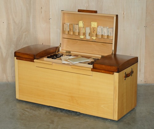 1 OF 1 HERMES PARIS JOHN LOBB EXTRA LARGE SHOE TRUNK HAND DYED LEATHER PANELS - Picture 11 of 24