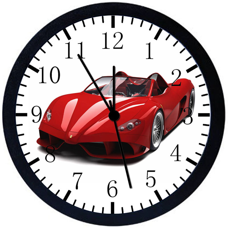 Super Car Black Frame Wall Clock Nice For Decor or Gifts Z83 | eBay