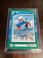 2024 Panini Donruss Green Press Proof Auto #332 SIONE VAKI Rated Rookie Lions RC