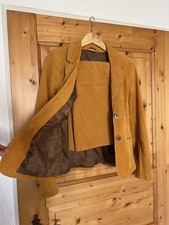 🍁Street One Damen Feincord Kostüm Blazer und Rock S Senfgelb Herbst Winter