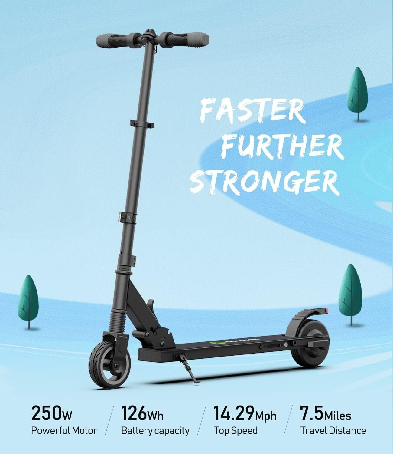 *MEGAWHEELS* S1 ELECTRIC SCOOTER - LIGHTWEIGHT, FOLDABLE, 23 KM/H MAX SPEED US