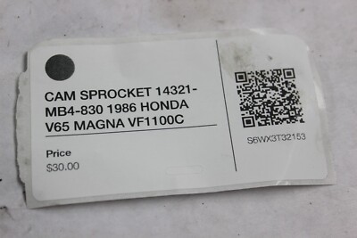 CAM SPROCKET 14321-MB4-830 1986 HONDA V65 MAGNA VF1100C | eBay
