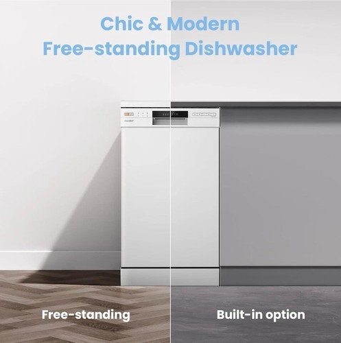 COMFEE' CDWEF1034BW Slimline 45cm Freestanding Dishwasher in White - Picture 9 of 14