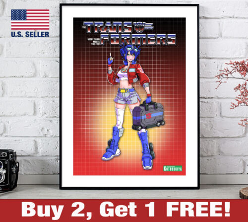 Transformers G1 Optimus Prime Kotobukiya Girl Poster 18" x 24" Print Anime 80s - Picture 1 of 3