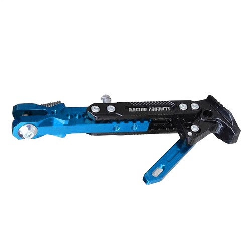 Universal Adjustable Aluminum Alloy Motorcycle Side Stands Kickstand Blue