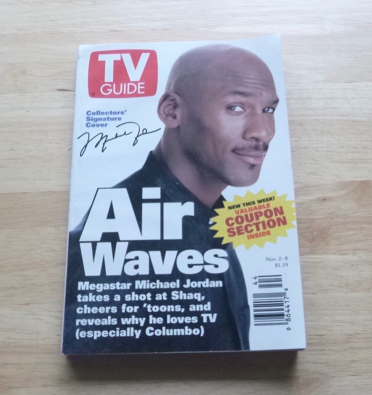 TV GUIDE Nov 2-8 1996.  Michael Jordan Air Waves, Collector Cover  Charlotte NC