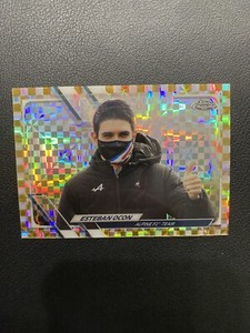 2021 Topps Chrome F1 Esteban Ocon Gold Checker Flag /50 Alpine Racing Formula 1