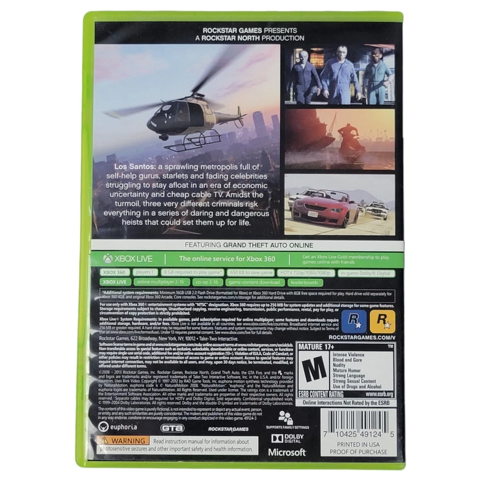 Xbox 360 Game Lot - GTA 5, Fable 3 & Splinter Cell - Image 4 of 4